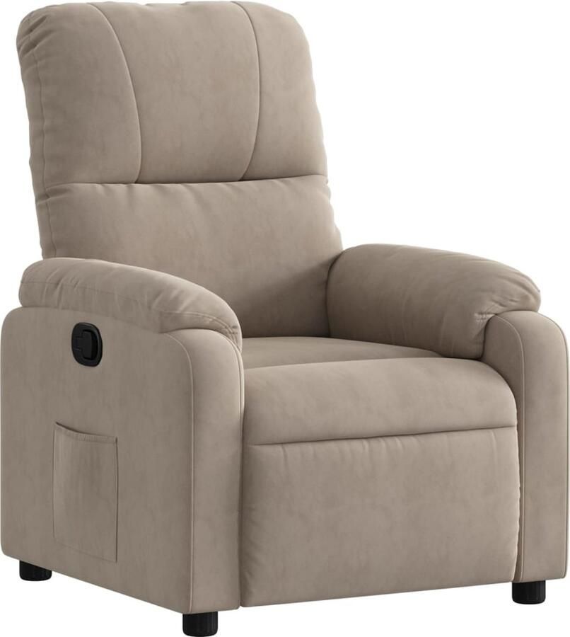 VidaXL Fauteuil verstelbaar microvezelstof taupe - Foto 2