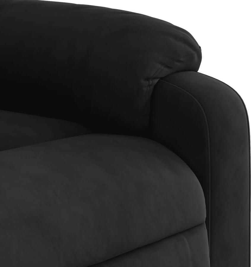 VidaXL Fauteuil verstelbaar microvezelstof zwart - Foto 2