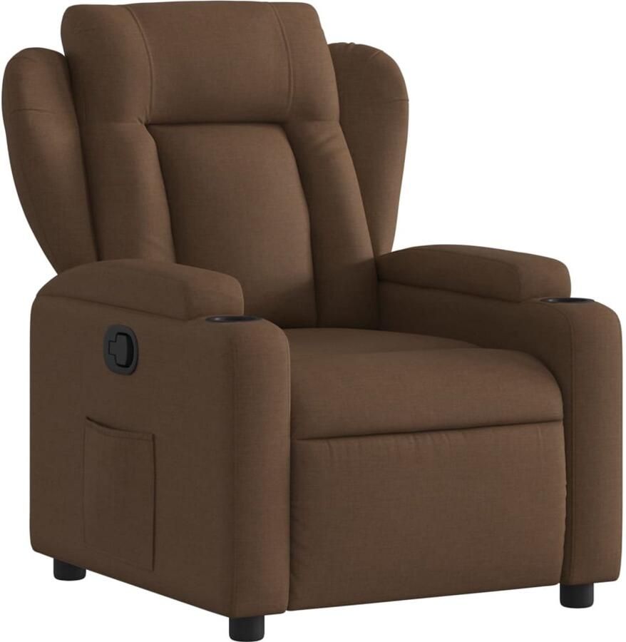 VidaXL Fauteuil verstelbaar stof bruin