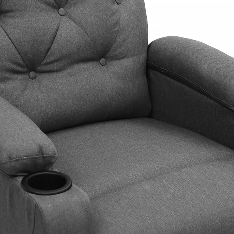 VidaXL Fauteuil Verstelbaar Stof Lichtgrijs Comfortabele Fauteuil Relaxfauteuil Lounge Stoel Fauteuils Grijs Loungestoelen - Foto 2