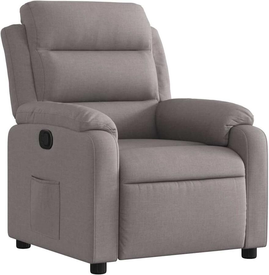 VidaXL Fauteuil verstelbaar stof taupe