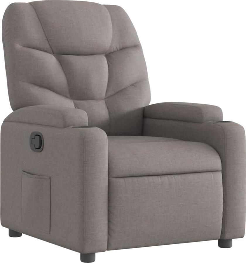 VidaXL Fauteuil verstelbaar stof taupe