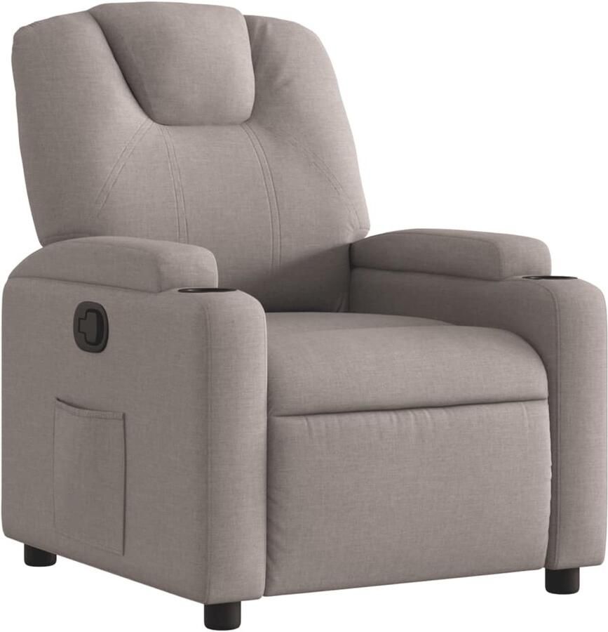 VidaXL Fauteuil verstelbaar stof taupe