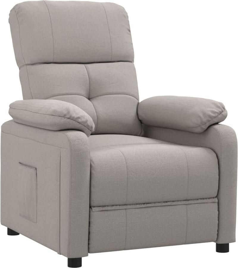 VidaXL Fauteuil verstelbaar stof taupe