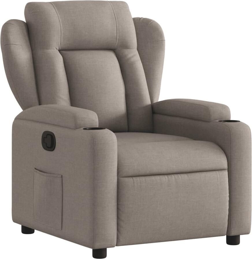 VidaXL Fauteuil verstelbaar stof taupe