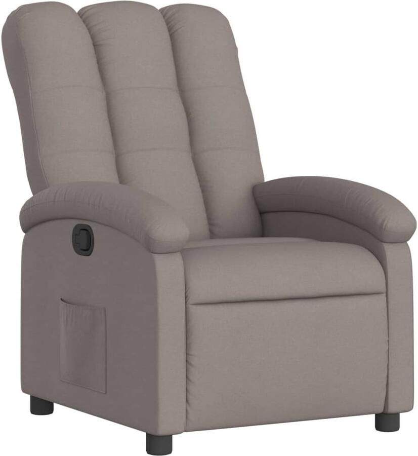 VidaXL Fauteuil verstelbaar stof taupe