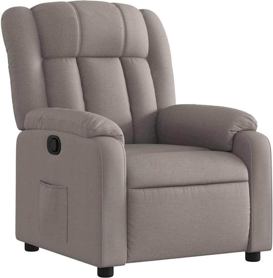 VidaXL Fauteuil verstelbaar stof taupe