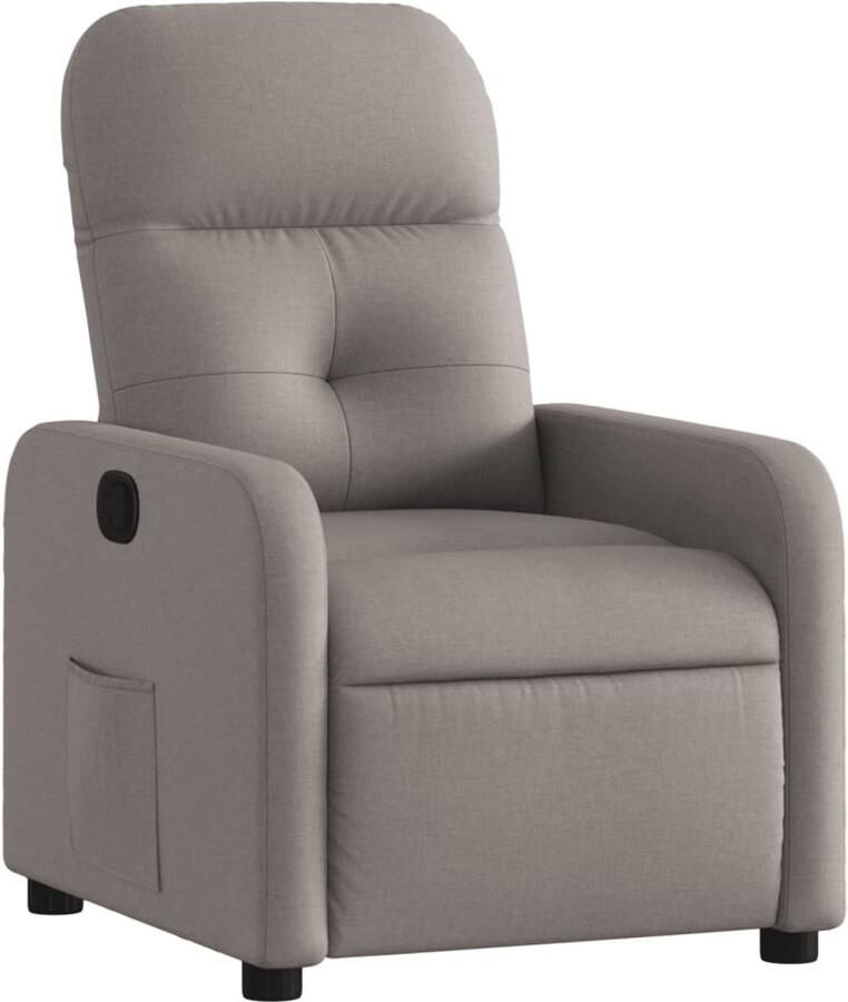 VidaXL Fauteuil verstelbaar stof taupe
