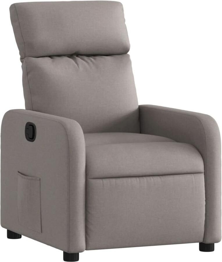 VidaXL Fauteuil verstelbaar stof taupe