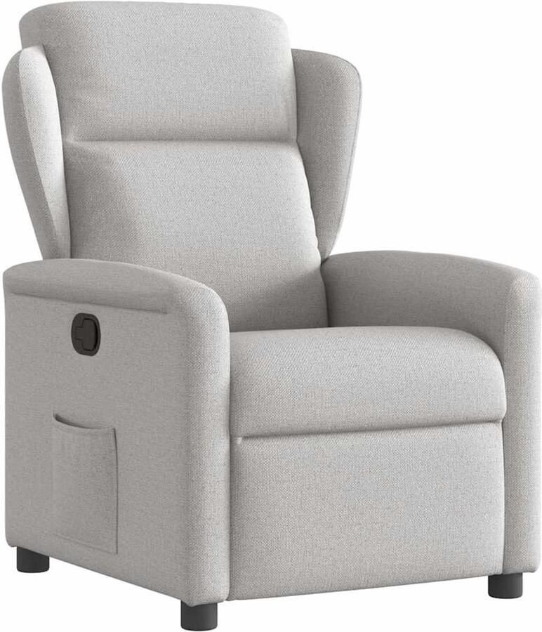 VidaXL Fauteuil verstelbaar stof wolk grijs