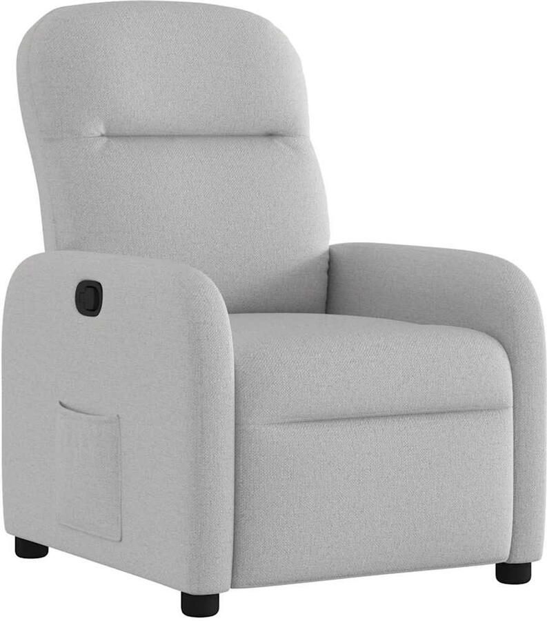 VidaXL Verstelbare Fauteuil Wolk Grijs Comfortabel