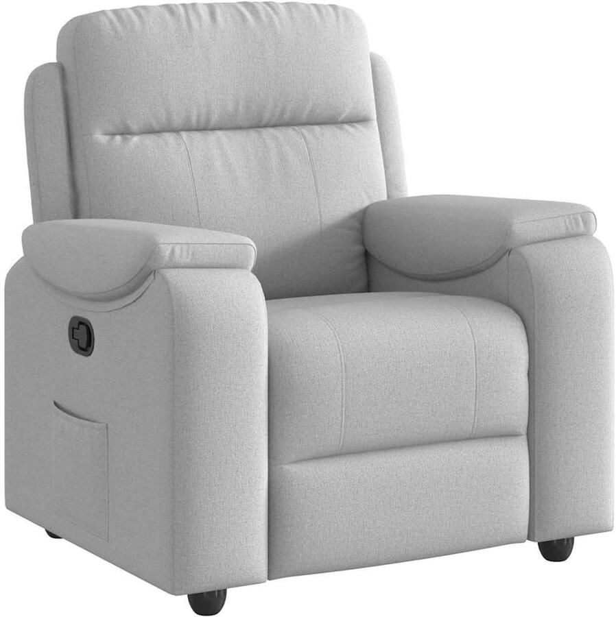 VidaXL Fauteuil verstelbaar stof wolk grijs - Foto 2