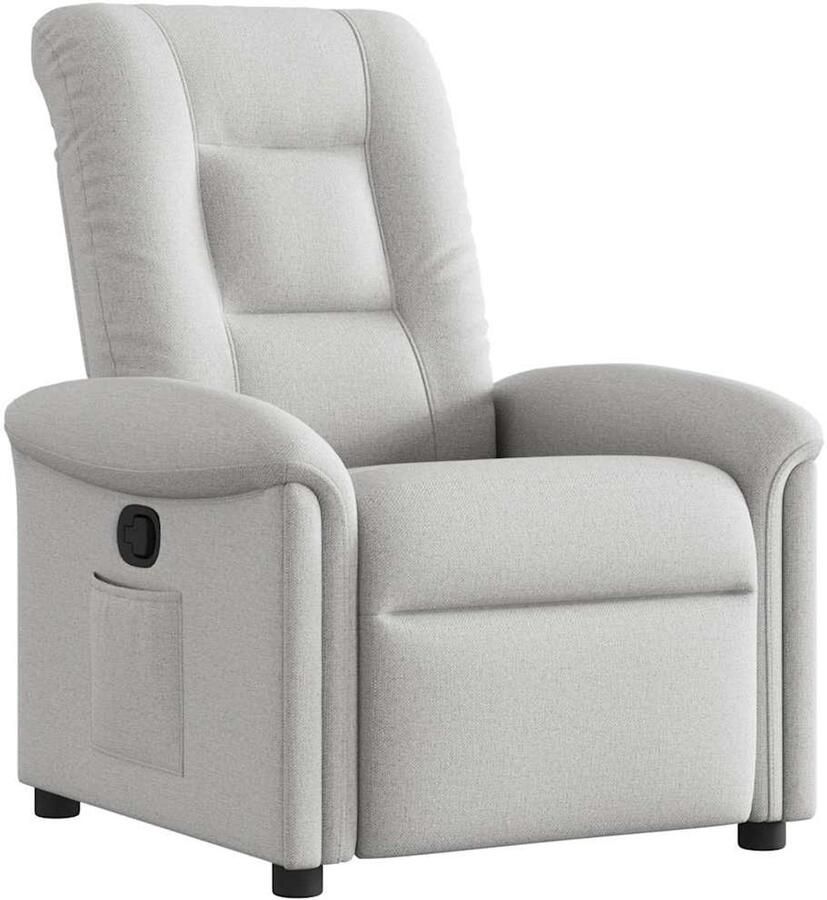 VidaXL Fauteuil verstelbaar stof wolk grijs