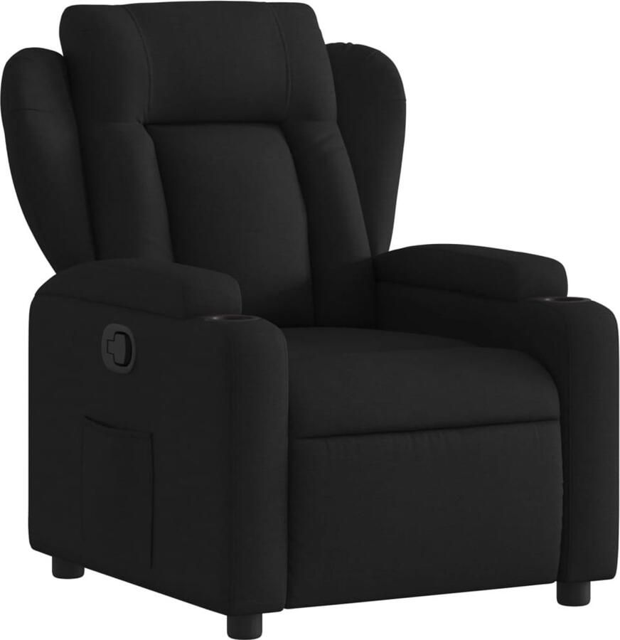 VidaXL Fauteuil verstelbaar stof zwart