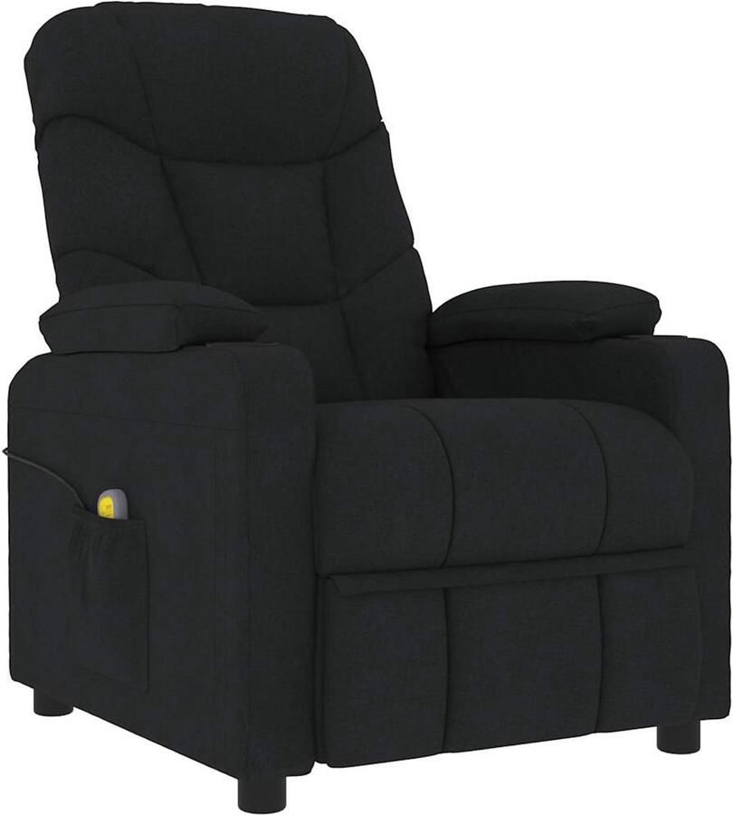 VidaXL Fauteuil verstelbaar stof zwart