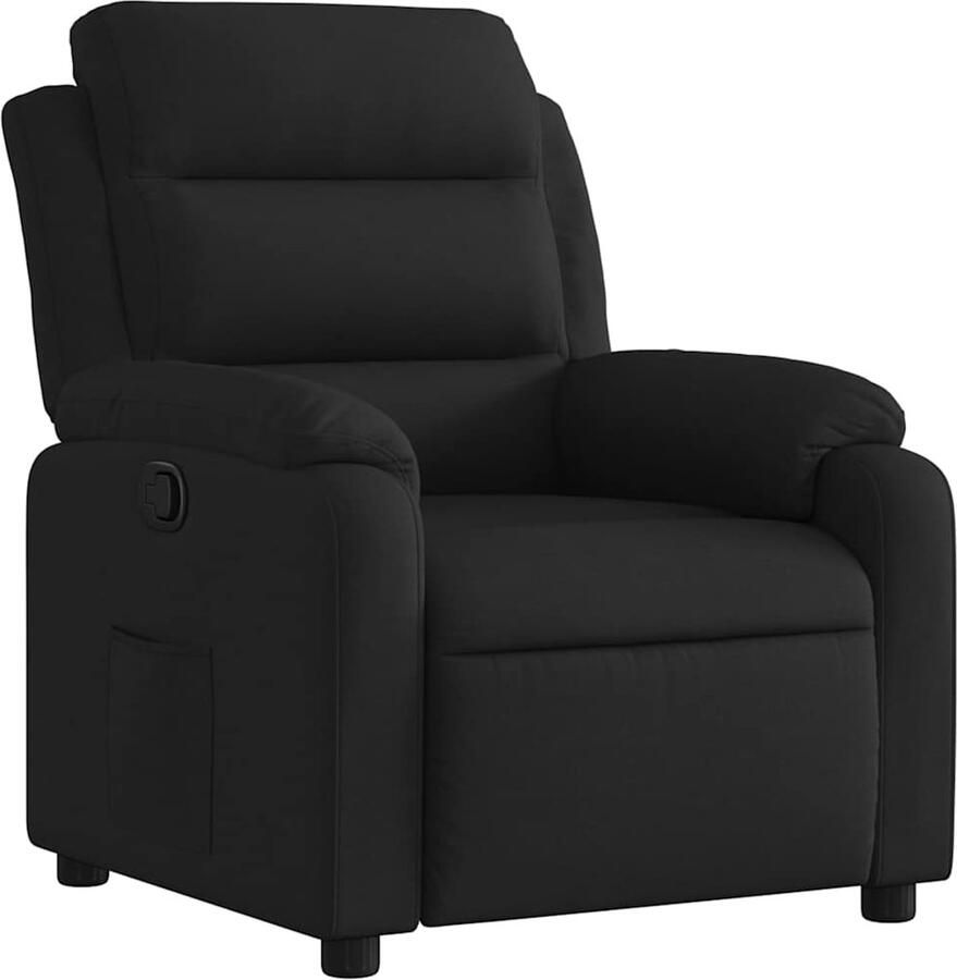 VidaXL Fauteuil verstelbaar stof zwart