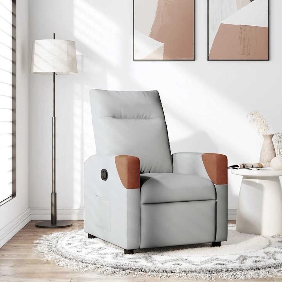 VidaXL Fauteuil Verstelbaar Wolk Grijs