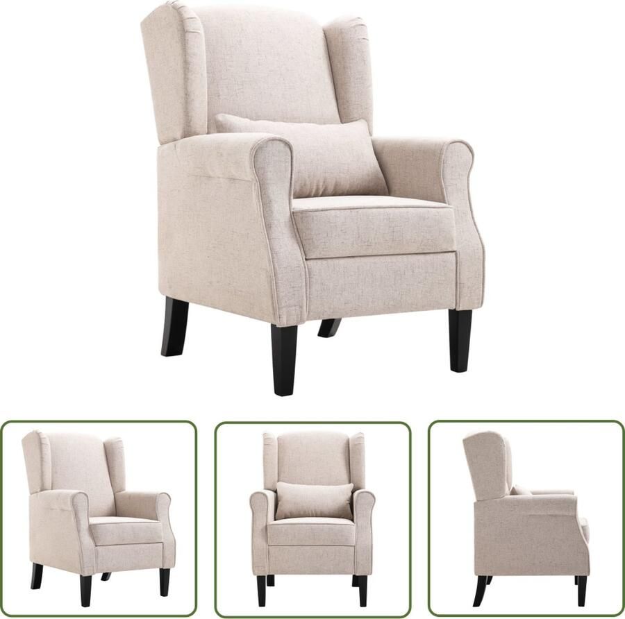 The Living Store Armstoel X Fauteuil 68x73x101 cm Beige Comfortabele Stoel Fauteuils Online Kopen Lounge Stoel Relaxfauteuil Vintage Fauteuil