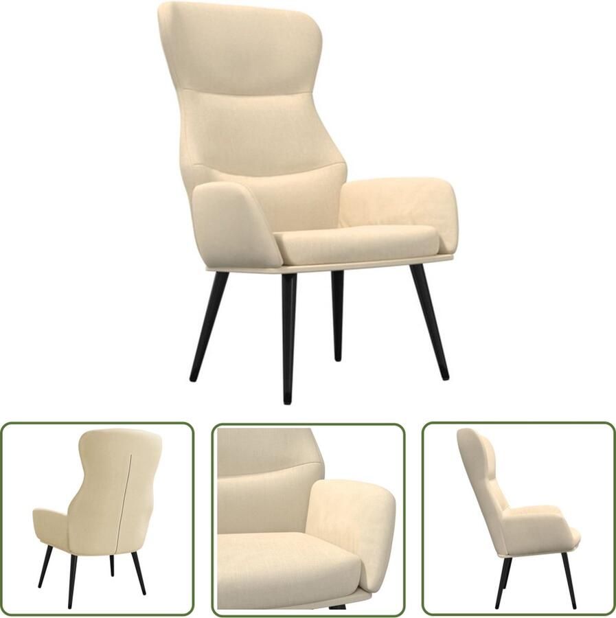 The Living Store Fauteuil Beda Fauteuils 70 x 77 x 94 cm Dik gevoerd Relaxfauteuil Fauteuils Lounge Chair Comfortabele Stoel Velours Stoel