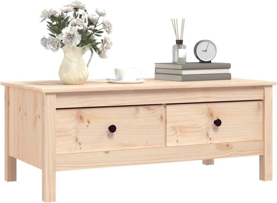 VidaXL FIONERA Salontafel 100x50x40 cm massief grenenhout