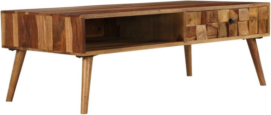 VidaXL FIONERA Salontafel 110x50x37 cm sheeshamhout met honing afwerking