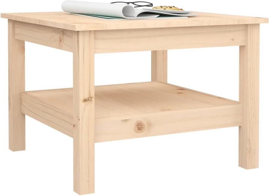 VidaXL FIONERA Salontafel 55x55x40 cm massief grenenhout