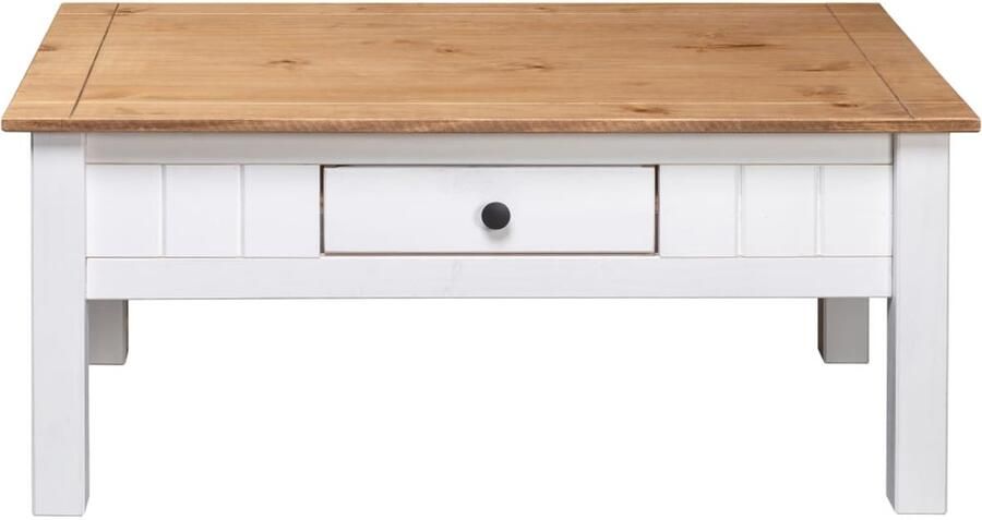 VidaXL FIONERA Salontafel Panama Range 100x60x45 cm massief grenenhout wit