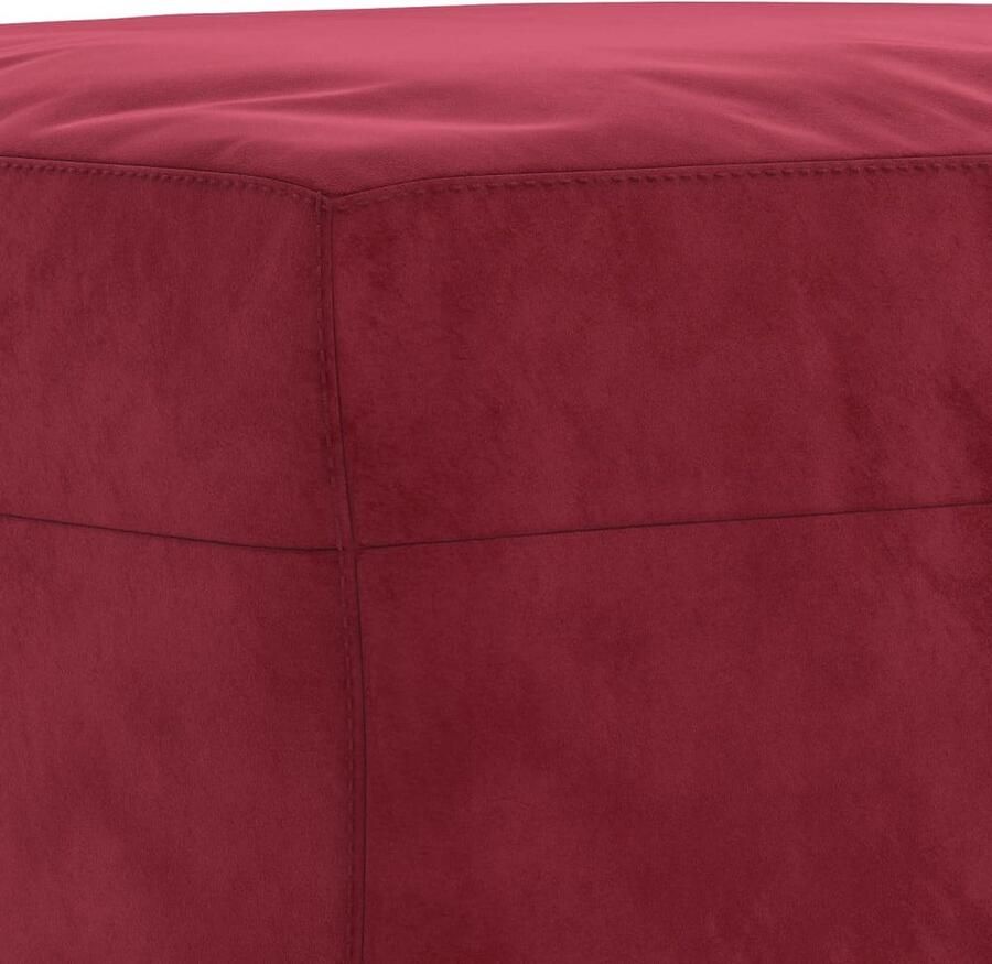 VidaXL Fluweel Voetbank Voetenbank 70x55x41 cm fluweel wijnrood Rode Meubels Lounge Stoffen Salon Accessoires