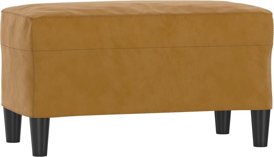 VidaXL Fluwelen Bankje 70x35x41 cm Bruin Fluweel Bankje Kleine Bank Salon Meubilair Eetkamer Stoel Vintage Bankje