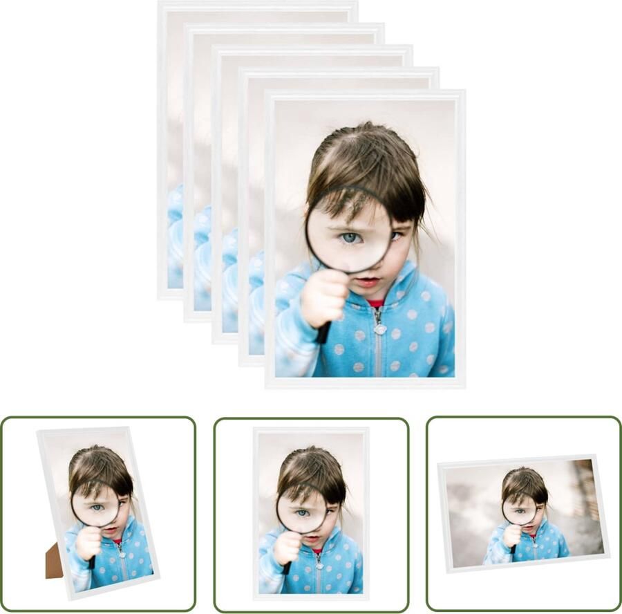 VidaXL Fotolijst Mdf Witte Fotolijst Fotolijsten 5 st voor tafel 21x29 7 cm MDF wit Fotolijstjes Kopen Fotolijst Online Fotolijst Design