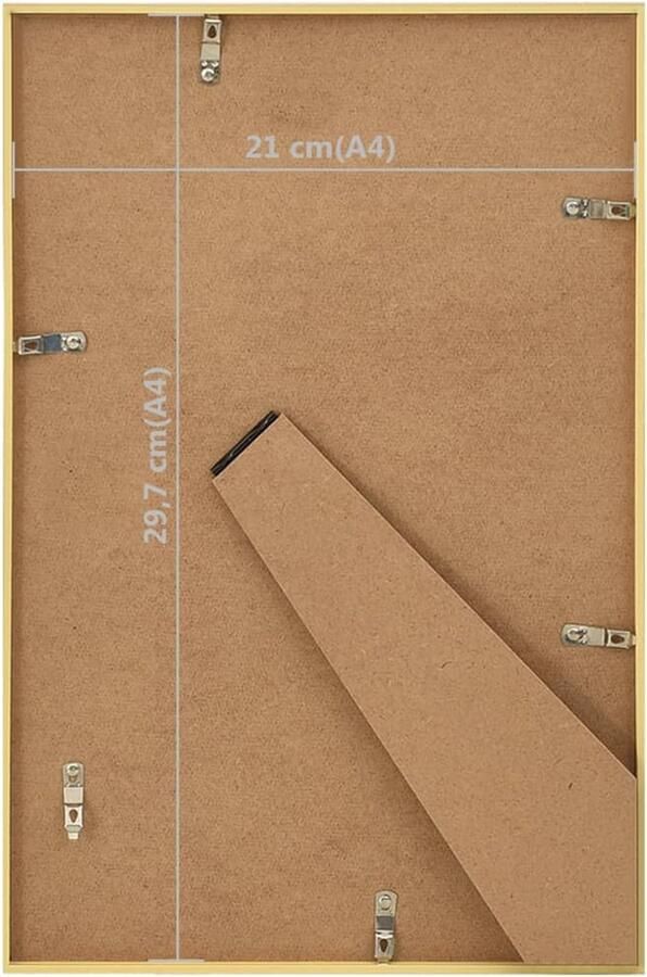 VidaXL Fotolijsten 3 st voor tafel 21x29 7cm MDF goudkleurig