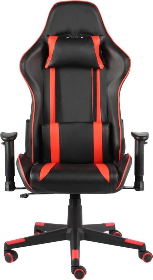 VidaXL Gamestoel Draaibaar PVC Rood-Zwart Gamingstoel Bureaustoel Gamerstoelen Ergonomische Stoel Pc Stoel Sportstoel Robuuste Stoel Rode Stoel Zwarte Stoel