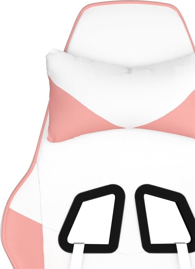 VidaXL -Gamestoel-kunstleer-wit-en-roze - Foto 2