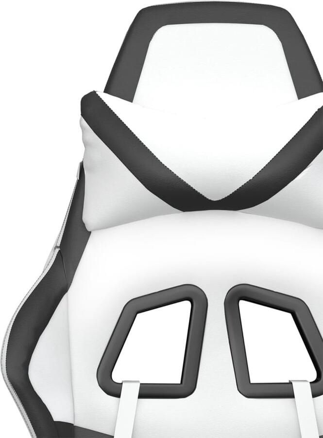 VidaXL -Gamestoel-kunstleer-wit-en-zwart