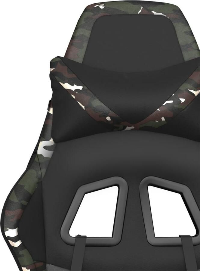 VidaXL -Gamestoel-kunstleer-zwart-en-camouflage - Foto 4