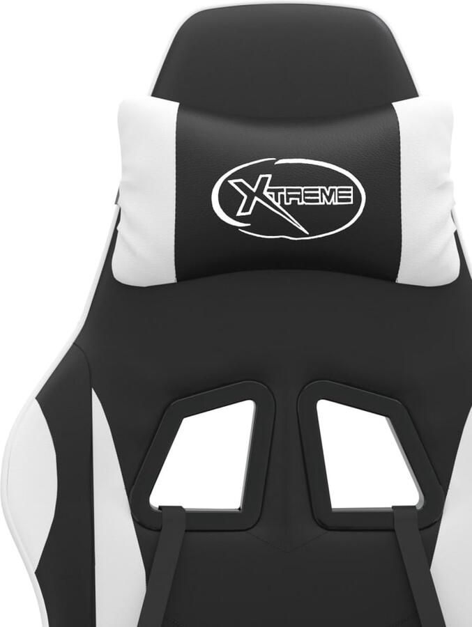 VidaXL Gamestoel Kunstleer Zwart en Wit