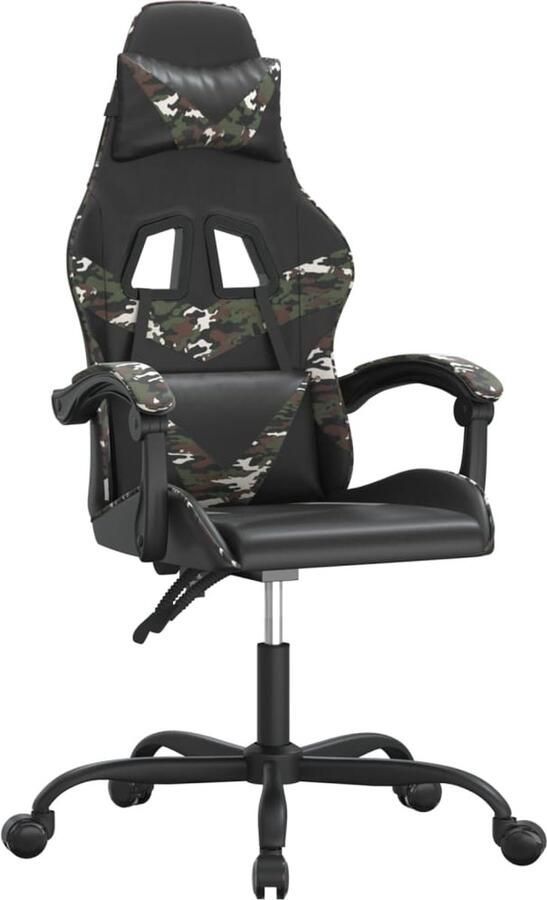 VidaXL Gamestoel Kunstleer Zwart Camouflage Gamestoel Gamingstoel Pc Stoel Ergonomische Stoel Verstelbare Stoel Kantoorstoelen Computerstoel Racecar Seat - Foto 2