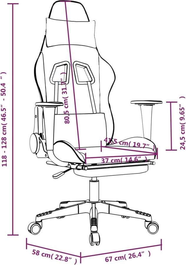 VidaXL -Gamestoel-met-voetensteun-kunstleer-zwart-en-camouflage