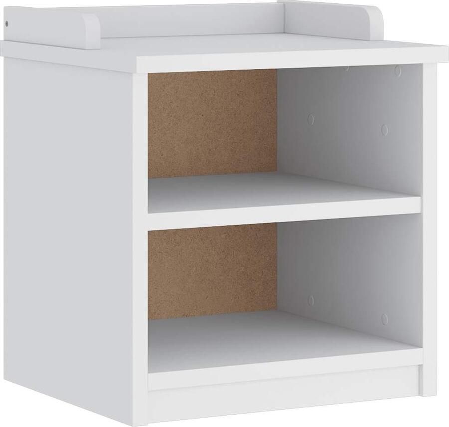 VidaXL Gangbankje SANDNES wit 45x40x50 cm hout Halbank Halbanken Bank Halbankzitting