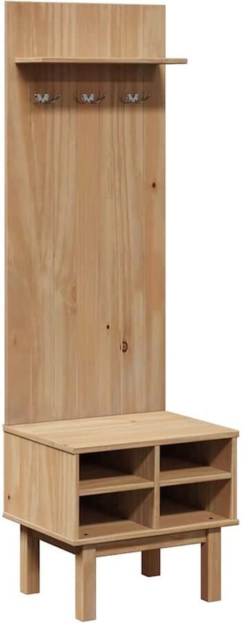 VidaXL Gangkast OTTA 50x40x160 cm massief grenenhout