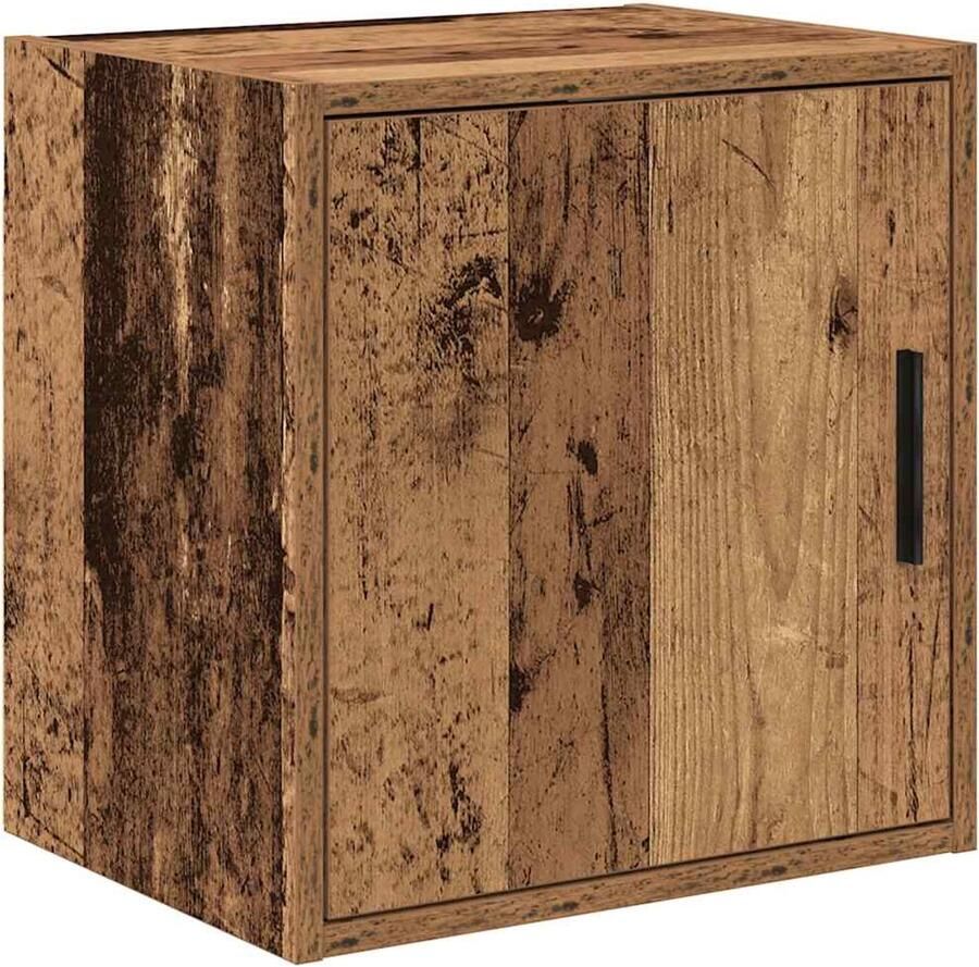 VidaXL Garage wandkast bewerkt hout oud hout