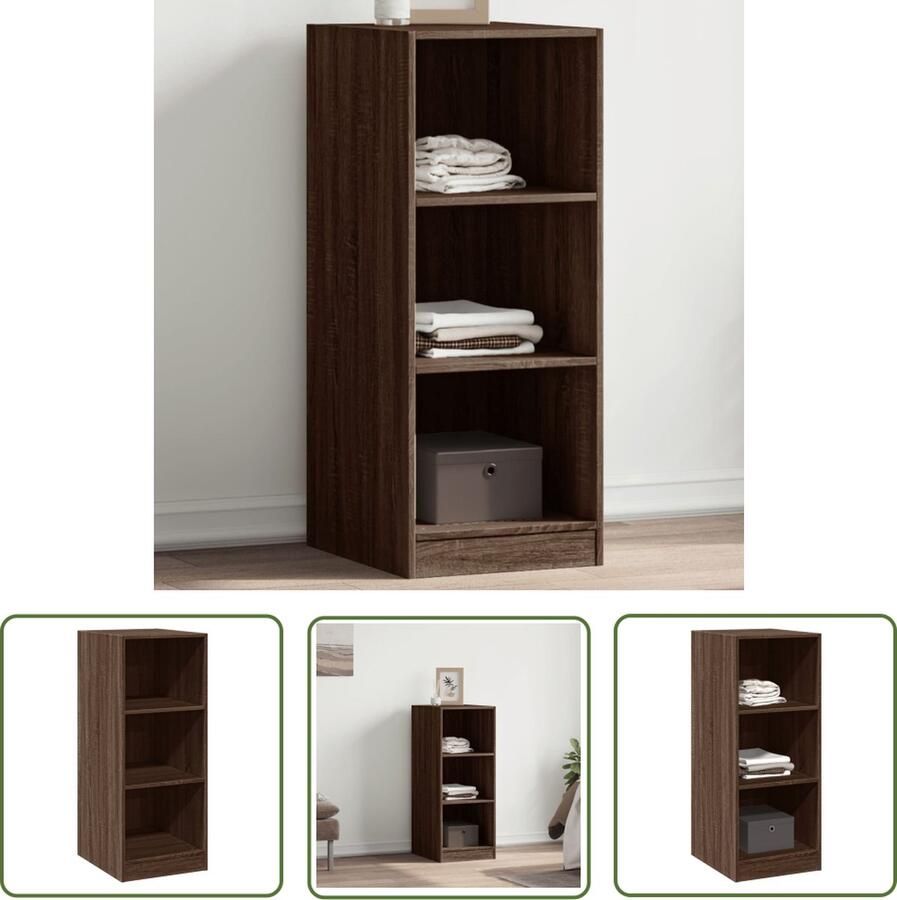 The Living Store Kledingrek Bruineiken Bewerkt Hout 48 x 41 x 102 cm Duurzaam en Stijlvol Kledingkast Garderobe Kledingopbergers Houten Kledingkast Bruine Kledingkast