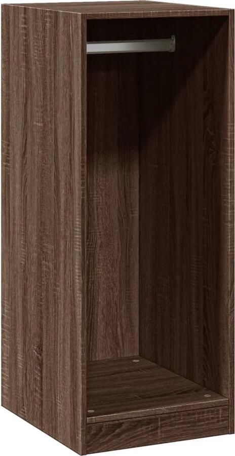 The Living Store Kledingkast 48x41x102 cm bewerkt hout grijs sonoma eikenkleurig Kledingkast Garderobe Kleding Rek Houten Kledingkast Grijze Kledingkast - Foto 2