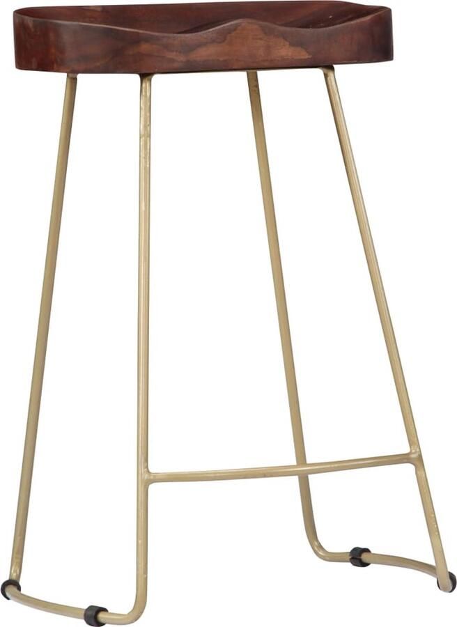 VidaXL Gavin barkrukken 2 st massief mangohout Vintage Barkrukken Houten Barkrukken Mangohout Barkrukken Bruine Barkrukken Industrieel Meubilair Barstoelen Bistro Stoelen Keukenkrukken