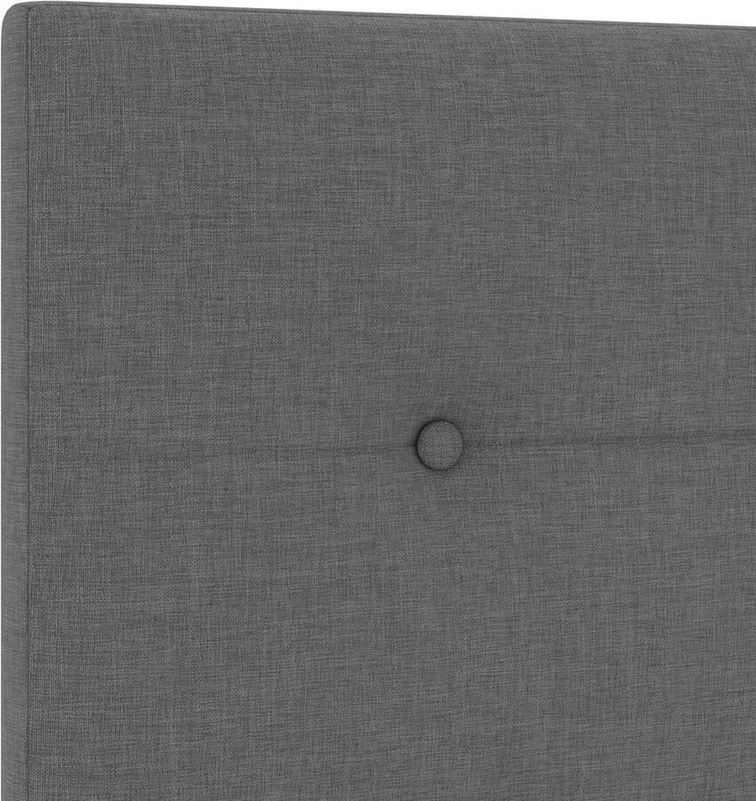 VidaXL LED Hoofdbord met LED -striplichten Donkergrijs 80 cm Stof - Foto 2