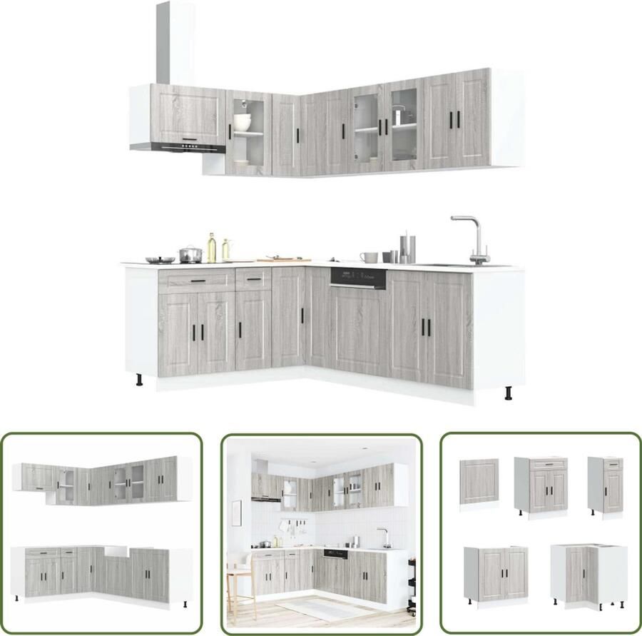 VidaXL Gereedschap Dynamische Sleutel 11-delige Keukenkastenset Porto bewerkt hout grijs sonoma eiken Draper Tools Klikmechanisme Torque Wrench