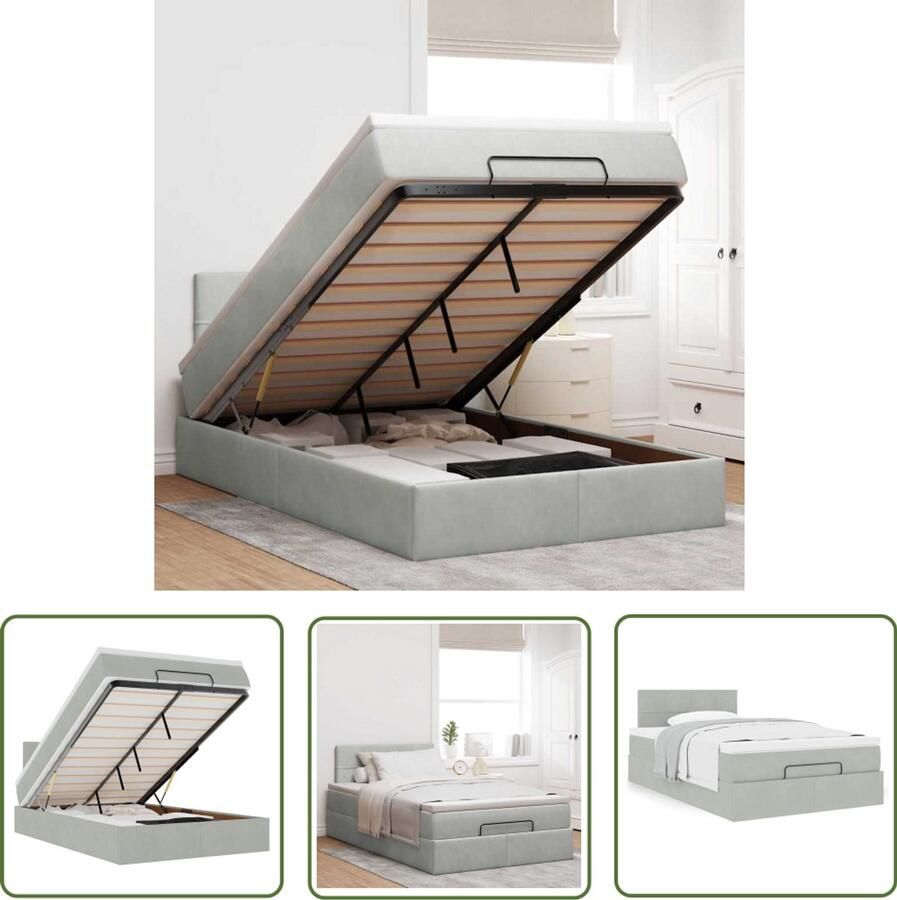 VidaXL Gereedschap Dynamische Sleutel Bed poef met matras 120x190 cm fluweel lichtgrijs Mechanica Klikklok Torque Wrench