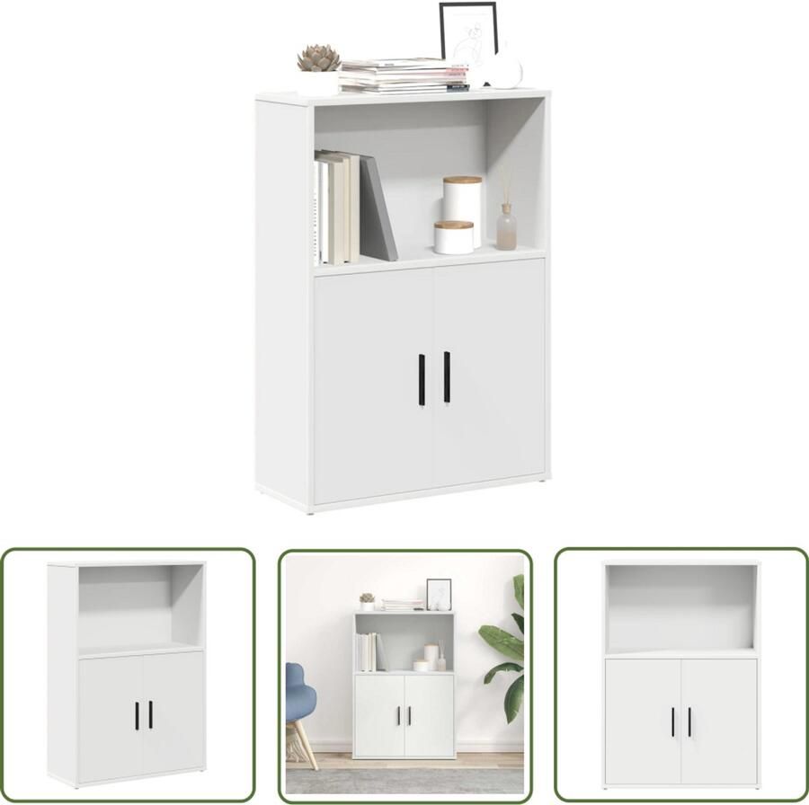 The Living Store Boekenkast 60x24x85 cm bewerkt hout wit Dynamische Sleutel Gereedschap Draper Tools Klikmechanisme Torque Wrench