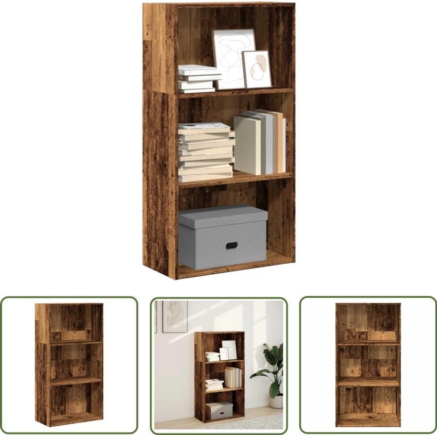 The Living Store Boekenkast 60x30x114 cm bewerkt hout oud houtkleurig Dynamische Sleutel Gereedschap Draadloos Klikmechanisme Torque Wrench