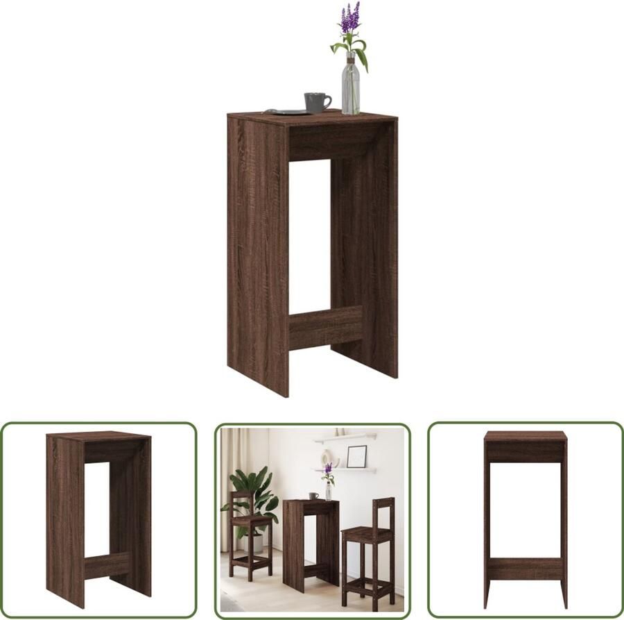 VidaXL Bartafel 51x50x103 5 cm bewerkt hout bruin eikenkleurig Dynamische Sleutel Gereedschapset Klikmechanisme Torque Wrench Handgereedschap